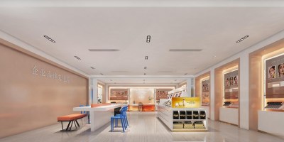 现代化妆品展厅3D模型下载